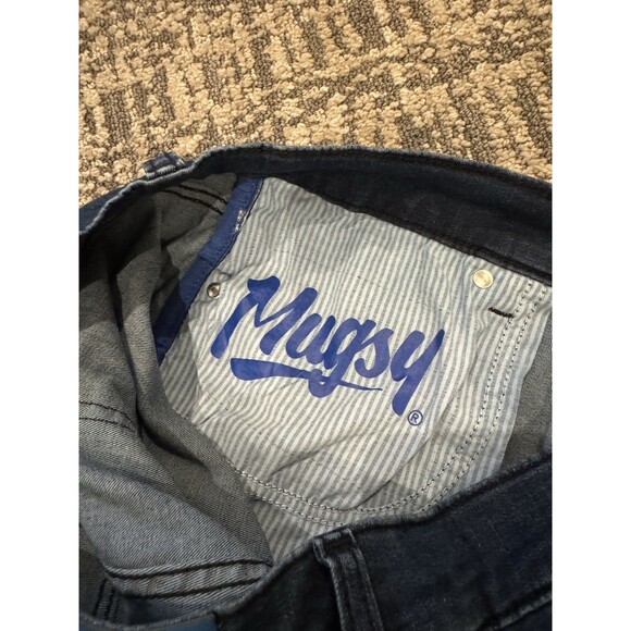 Mugsy Studio Blues Flex Stretch Jeans Mens 34x30 Dark Wash Slim Fit  Denim - Picture 5 of 12